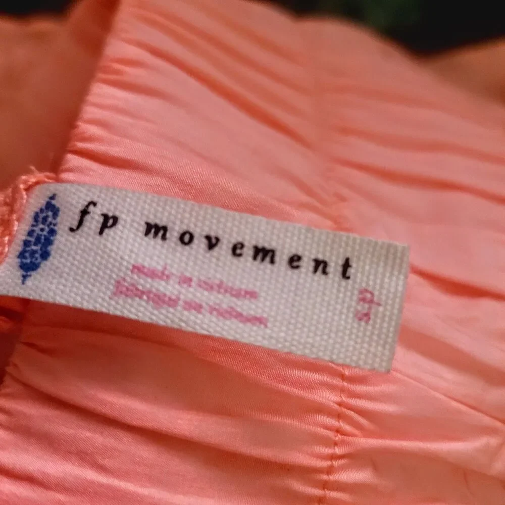 NWOT Free People Movement The Way Home Jogger Pant S Orange Nylon Pull-On Pocket